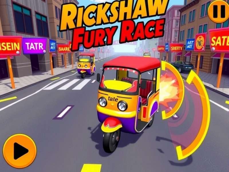 Rickshaw Fury Race Gameplay Screenshot